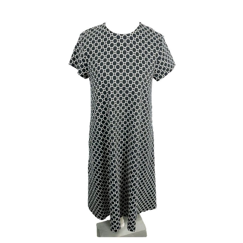 J.‎ McLaughlin Black and White Polka Dot Midi Dress